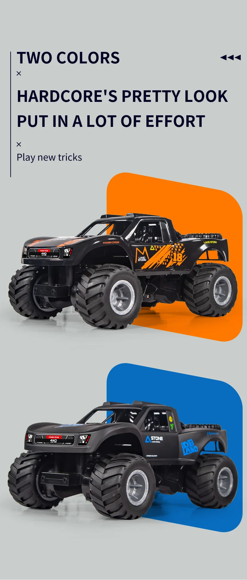 Off-Road RC Car 4WD 40KM/H High Speed Remote Control Trucks Monster Crawler Cars