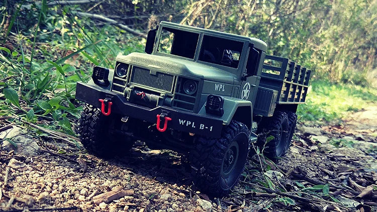WPL B16 1/16 Scale RC Truck 6WD–7.4V Li-Ion, Proportional Steering & Throttle RT