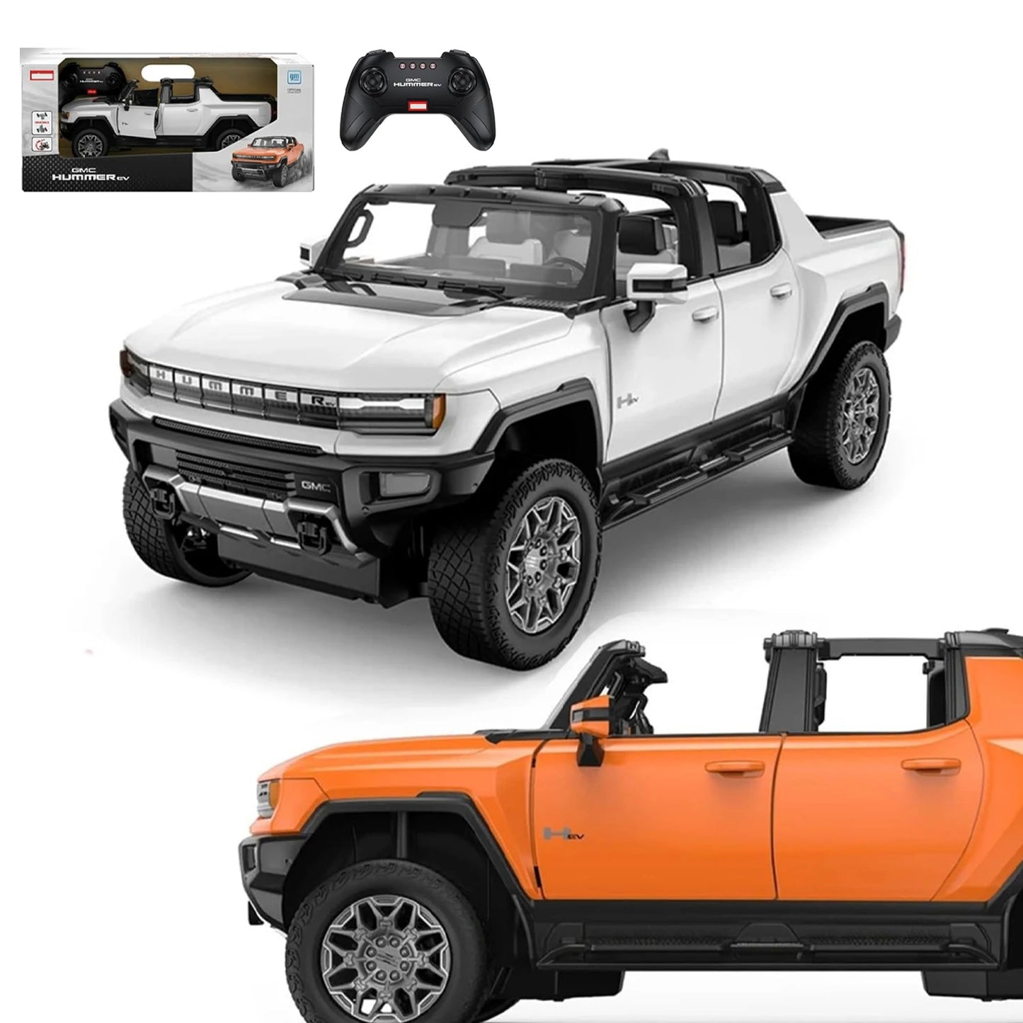 Rastar RC GMC Hummer EV Kids Remote Children Toy Car 4W Rotation 1:14 Scale