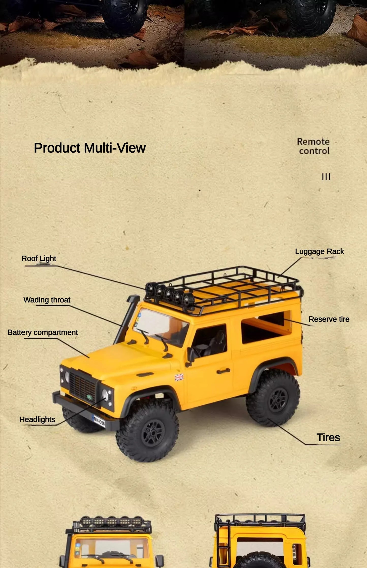 MN98 1:12 MN Model RTR Version RC Car 2.4G 4WD RC Rock Crawler Defender