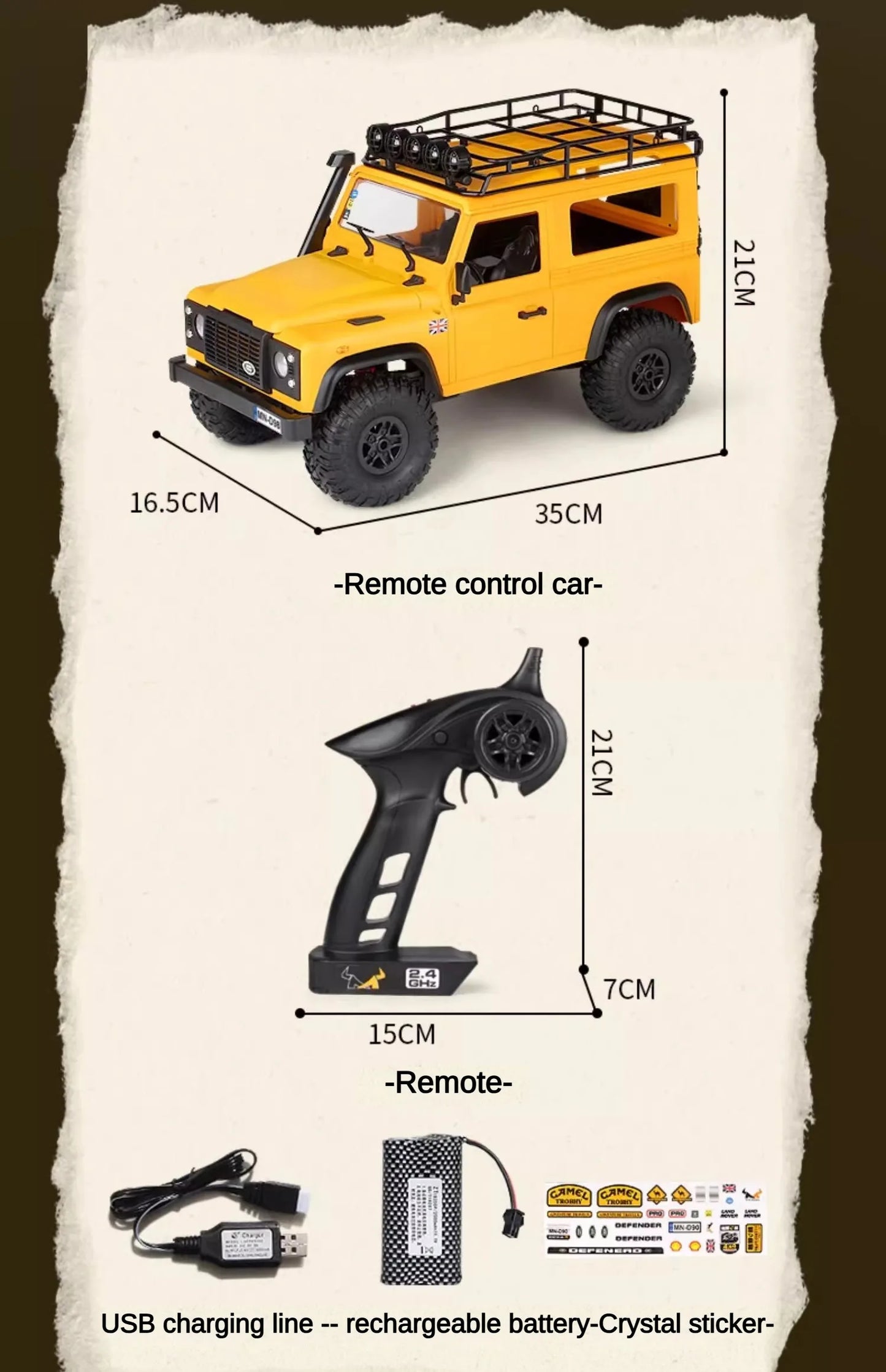 MN98 1:12 MN Model RTR Version RC Car 2.4G 4WD RC Rock Crawler Defender