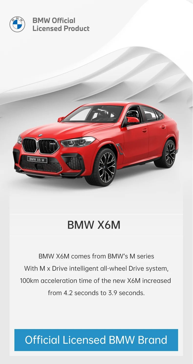BMW GENUINE CAR MODEL MINIATURE RC X6M (1:14)