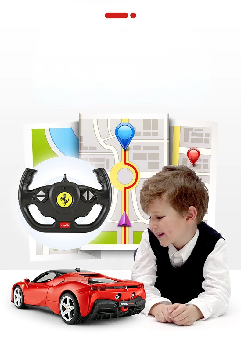 Rastar RC 1:14 Ferrari SF90 Stradale Kids Remote Control Toy Car - Red