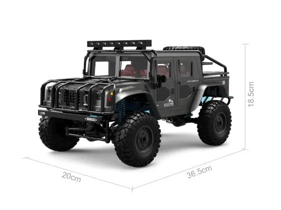 JJRC Q121 Hummer H1 1:12 4WD RC Crawler Truck Car 2.4GHz LED Lights IPX4 RTF