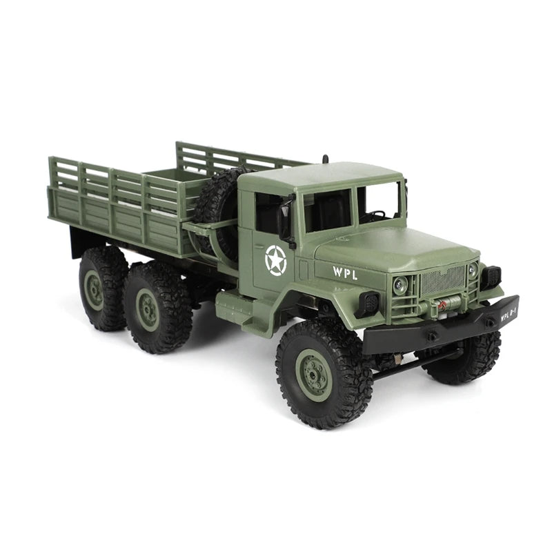 WPL B16 1/16 Scale RC Truck 6WD–7.4V Li-Ion, Proportional Steering & Throttle RT