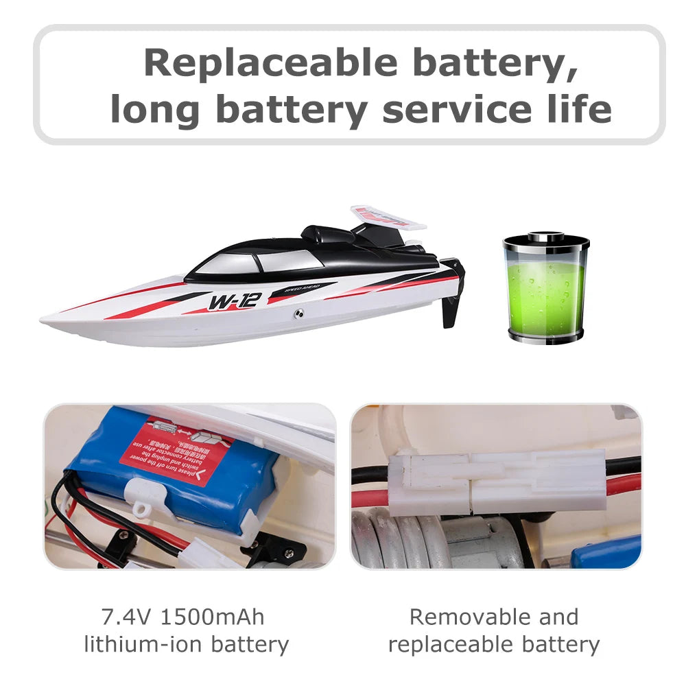 WLtoys WL912-A RC Boat 2.4Ghz 35KM/H Brushed High Speed Racing Boat 2200