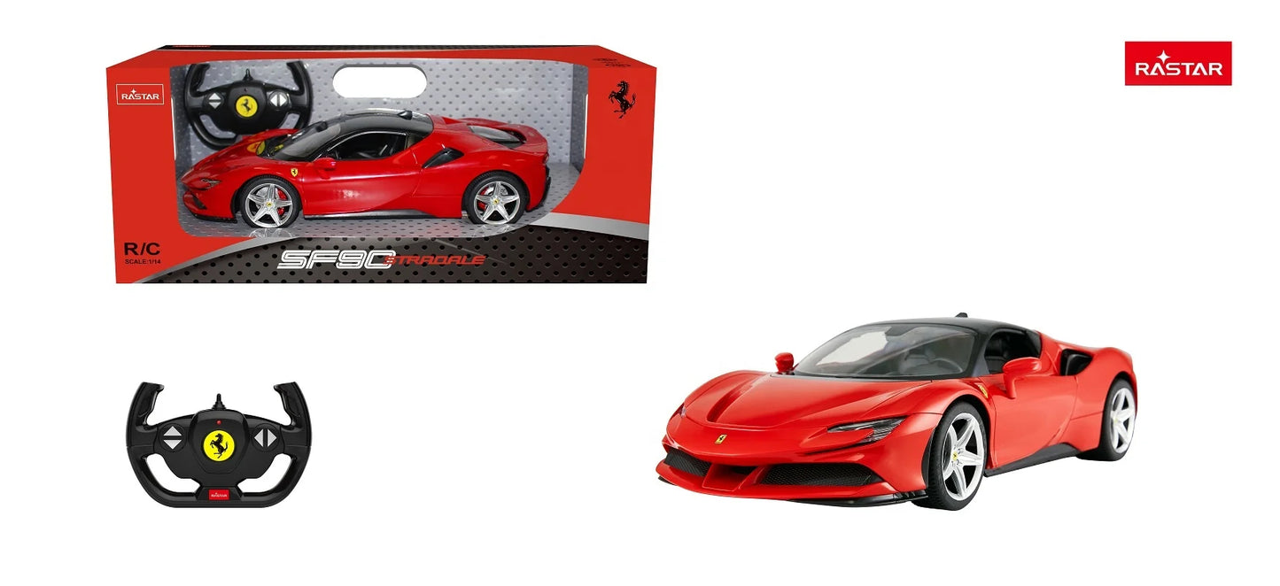 Rastar RC 1:14 Ferrari SF90 Stradale Kids Remote Control Toy Car - Red
