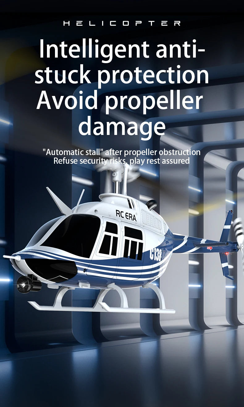 RC ERA C138 RC Helicopter Bell-206 6CH 6-axis Gyro Remote Control RTF Aircraft