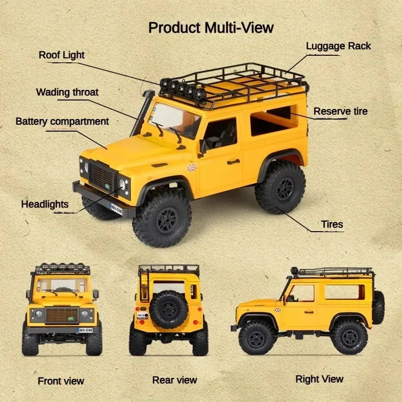 MN98 1:12 MN Model RTR Version RC Car 2.4G 4WD RC Rock Crawler Defender