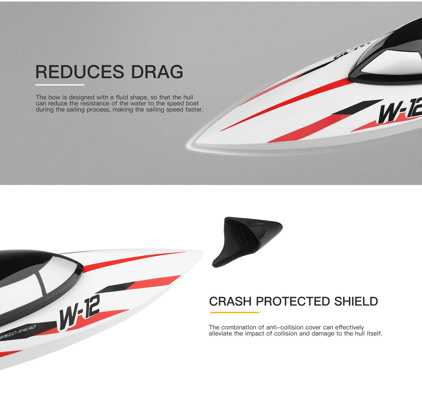 WLtoys WL912-A RC Boat 2.4Ghz 35KM/H Brushed High Speed Racing Boat 2200