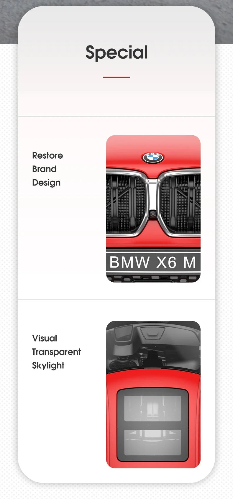 BMW GENUINE CAR MODEL MINIATURE RC X6M (1:14)