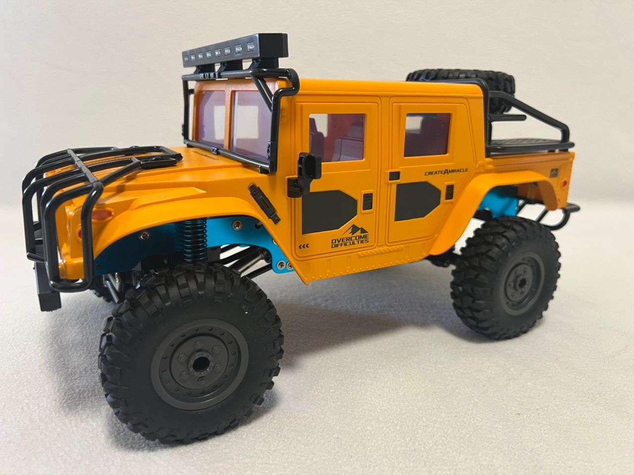 JJRC Q121 Hummer H1 1:12 4WD RC Crawler Truck Car 2.4GHz LED Lights IPX4 RTF