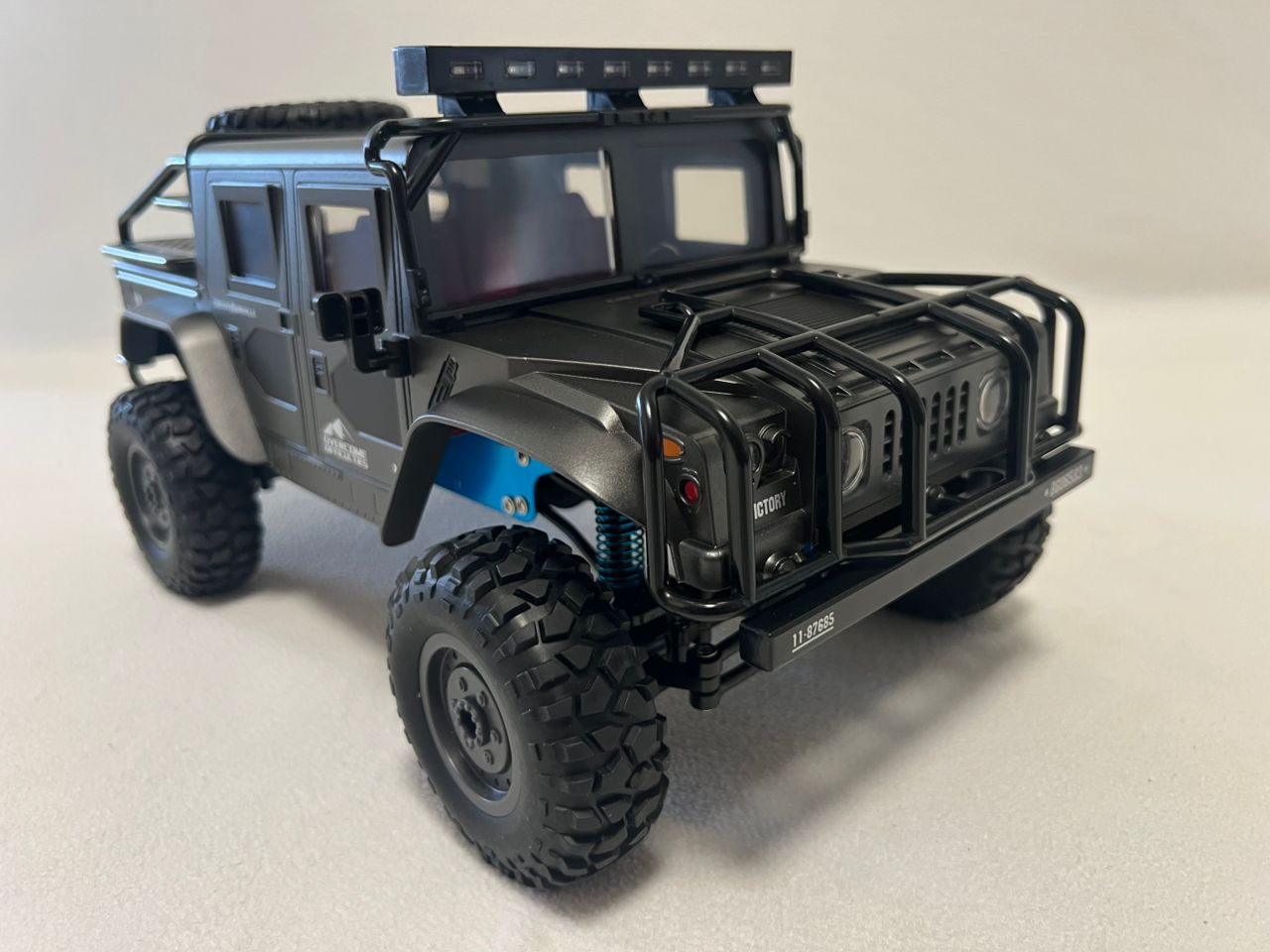 JJRC Q121 Hummer H1 1:12 4WD RC Crawler Truck Car 2.4GHz LED Lights IPX4 RTF