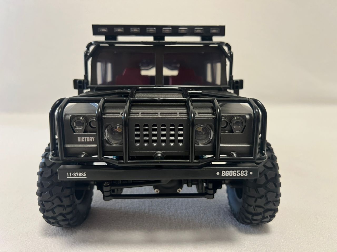 JJRC Q121 Hummer H1 1:12 4WD RC Crawler Truck Car 2.4GHz LED Lights IPX4 RTF