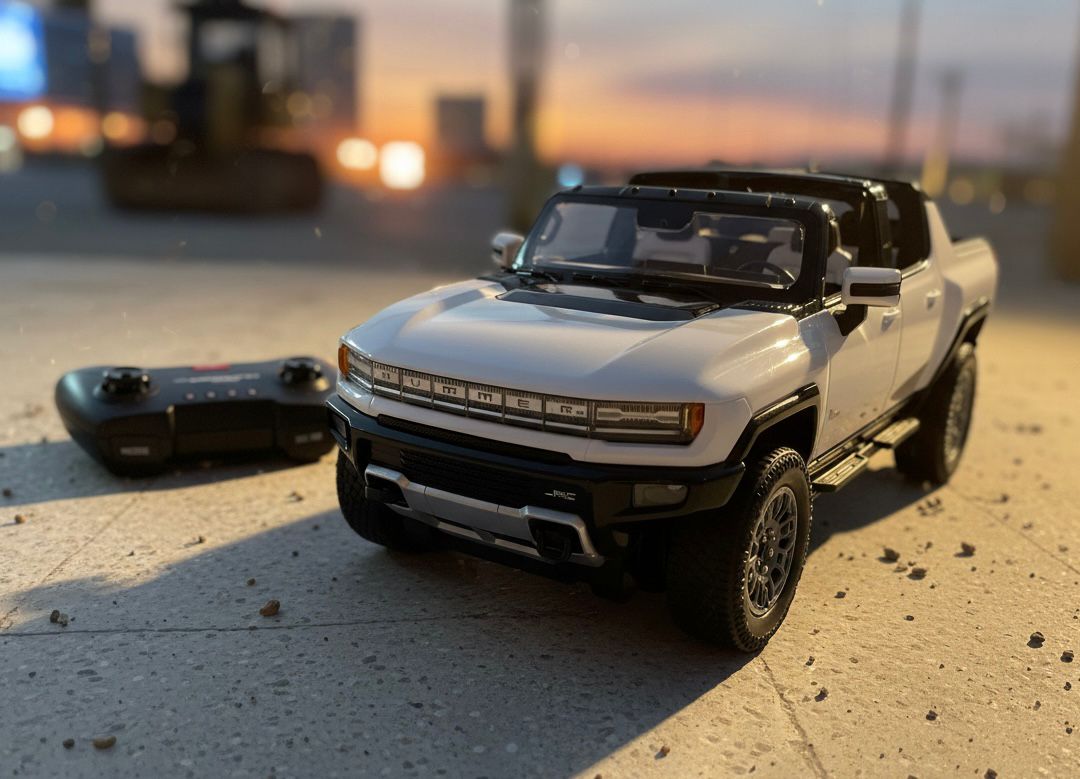 Rastar RC GMC Hummer EV Kids Remote Children Toy Car 4W Rotation 1:14 Scale