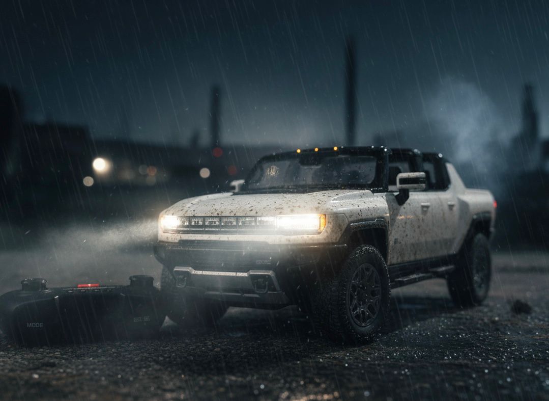 Rastar RC GMC Hummer EV Kids Remote Children Toy Car 4W Rotation 1:14 Scale