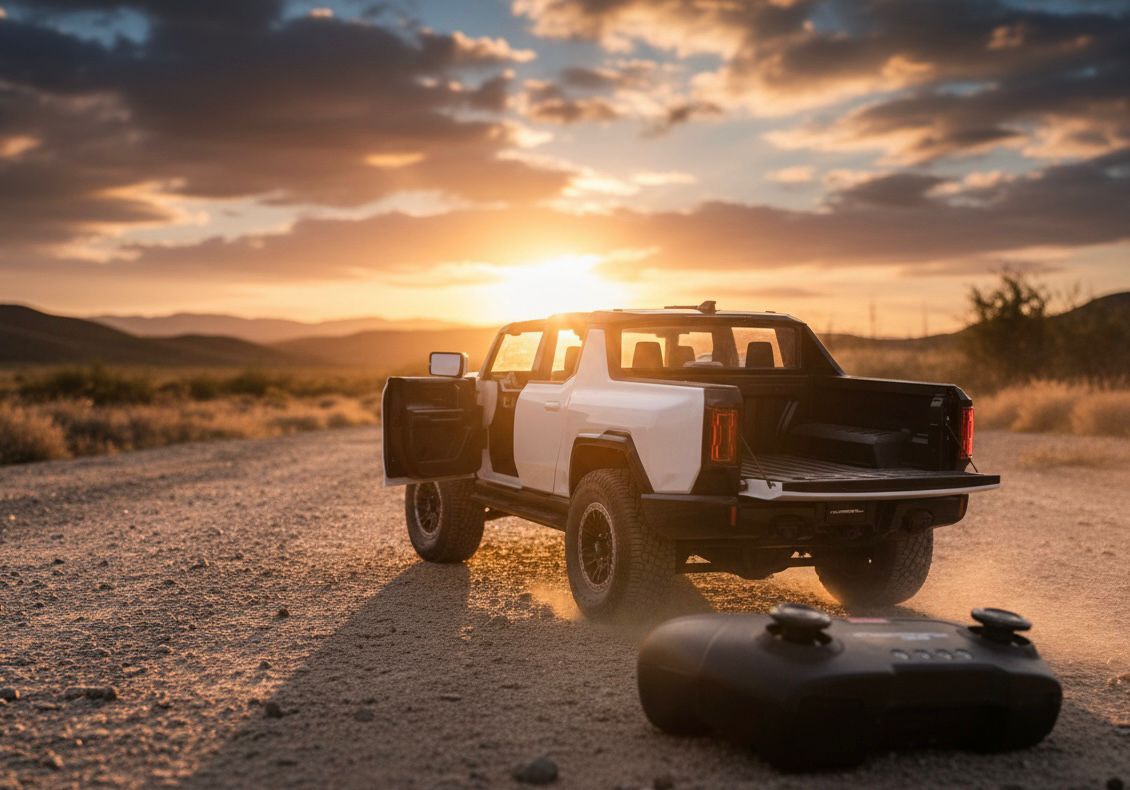 Rastar RC GMC Hummer EV Kids Remote Children Toy Car 4W Rotation 1:14 Scale