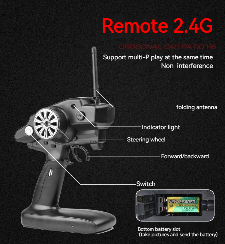 RC Drift Car 1:10 4WD 70Km/H Off-Road Racing Anti-Collision 4x4 Large Speed