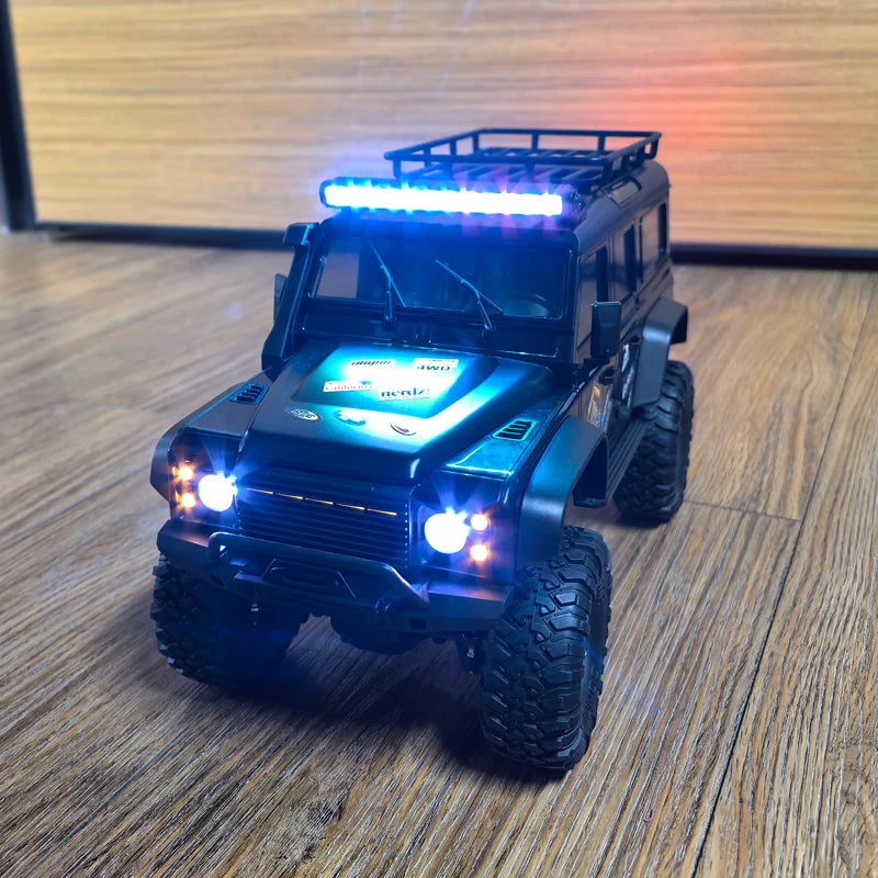 HB R1609 1:16 RC 4WD Crawler Truck LED Lights Metal Frame RTR IPX4