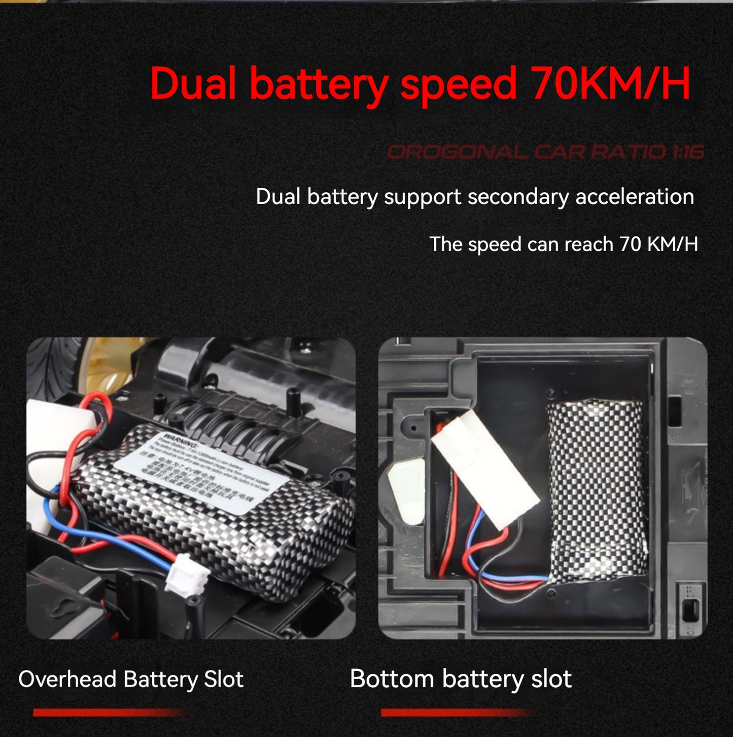 RC Drift Car 1:10 4WD 70Km/H Off-Road Racing Anti-Collision 4x4 Large Speed