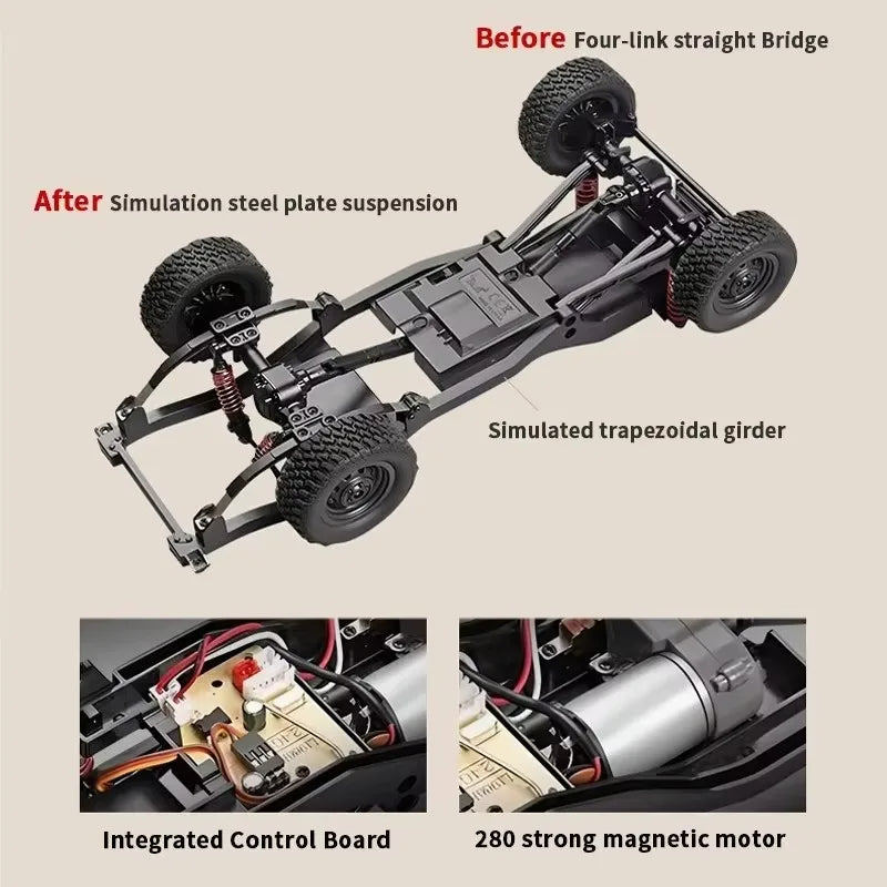 MN82S 1:12 Full Scale RTR Car Toy 2.4G 4WD Off-Road Remote Control Car Truck