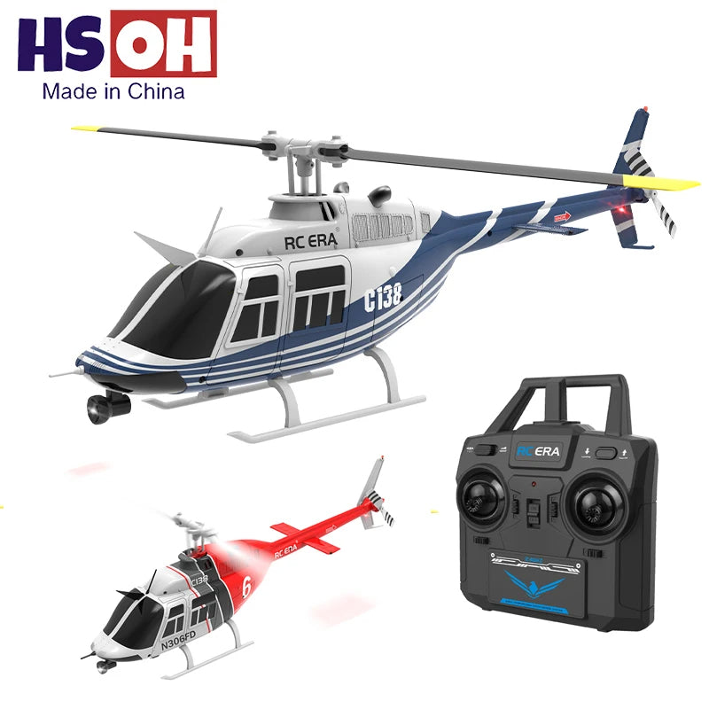 RC ERA C138 RC Helicopter Bell-206 6CH 6-axis Gyro Remote Control RTF Aircraft